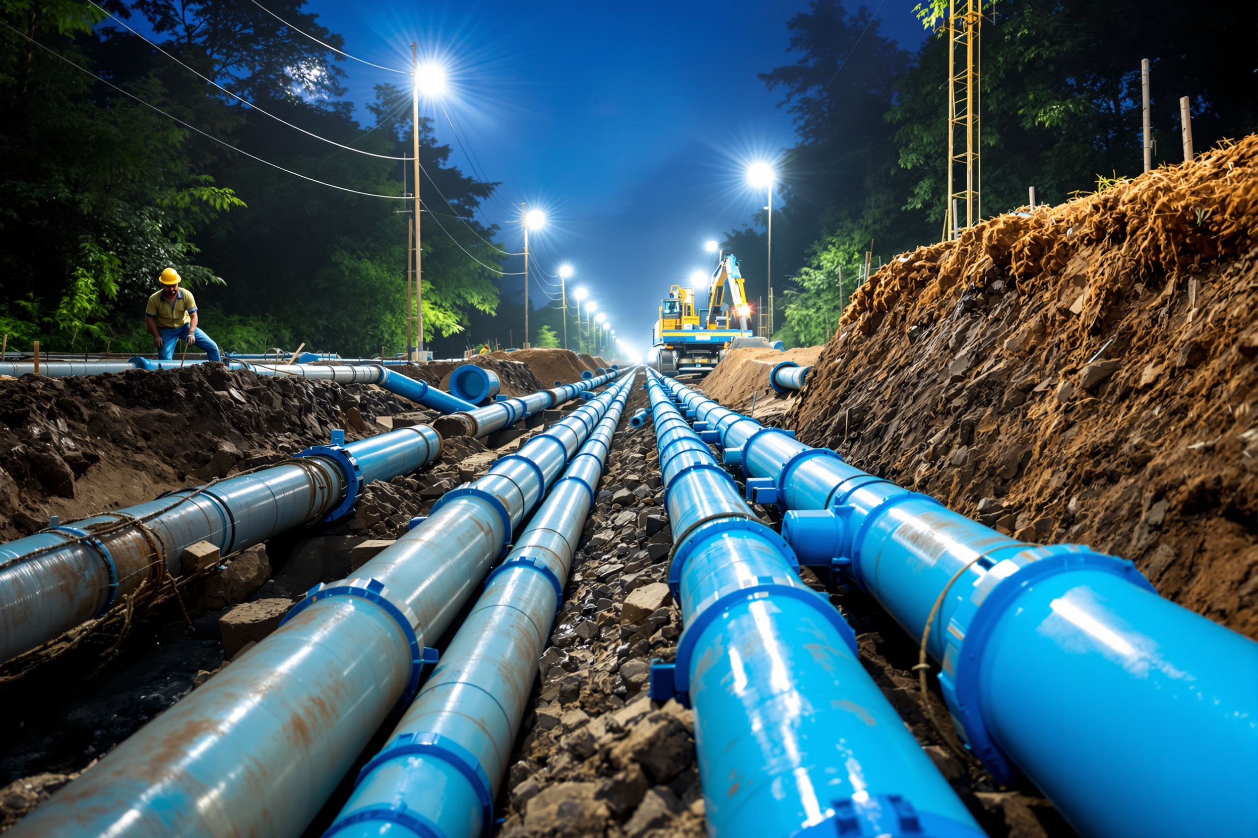 Drinking Water Pipeline Network Along KRFB Road, Kondotty