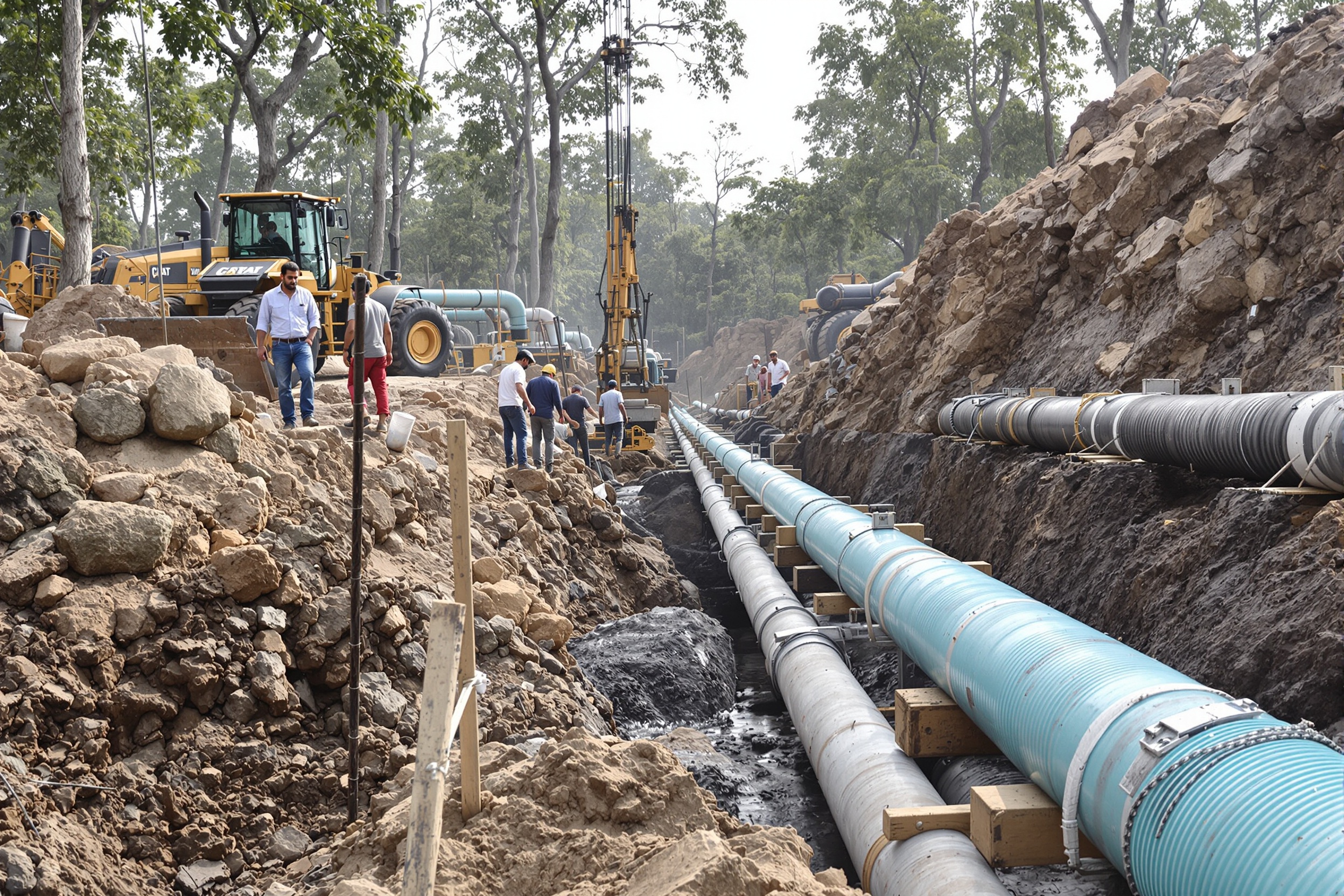 5.5 km Pumping Main Network Along KRFB Road, Muriyankanni